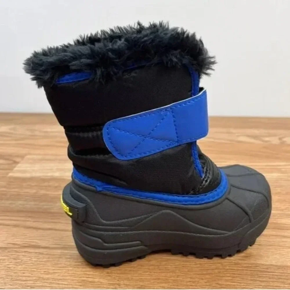 Sorel Childrens Snow Commander Winter Boots Little Kids Size‎ 10 Black/Blue NEW